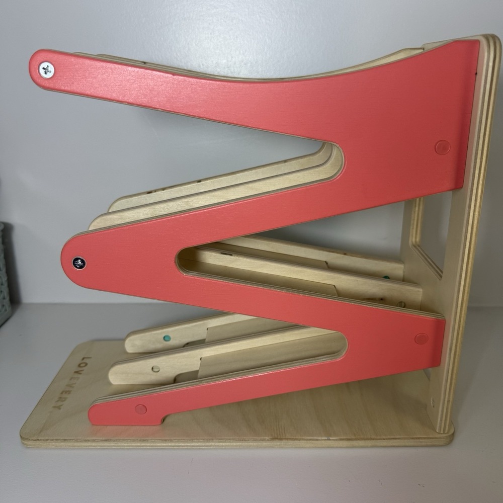 LOVEVERY Wooden Race and Chase Ramp, No Cars, Gently Used From Pioneer Play Kit
